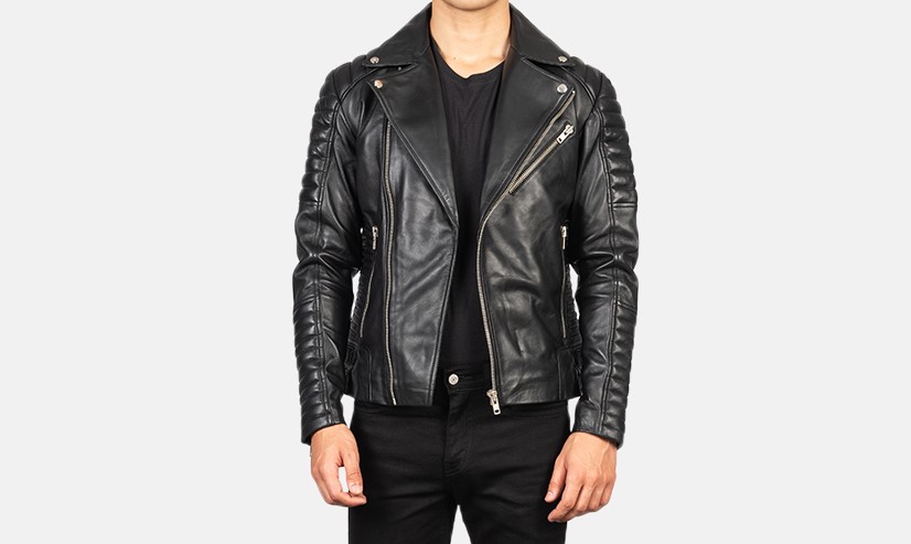 Armand Black Leather Biker Jacket - Welcome To All Star Jacket