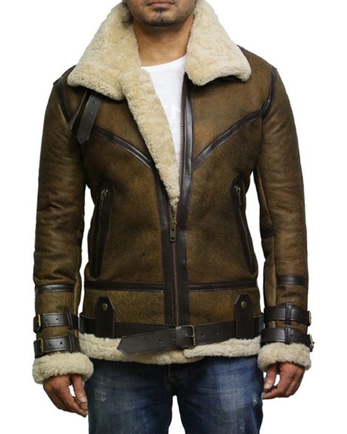 Mens Waxed Green Bomber Real Leather Jacket - Welcome To All Star Jacket